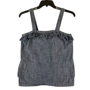 J Crew Tank Womens 4 Ruffle v